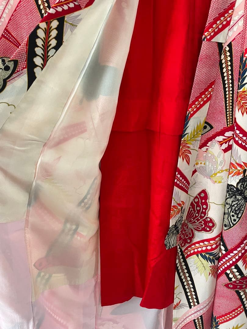 ジュニア　正絹　アンティークお着物セット