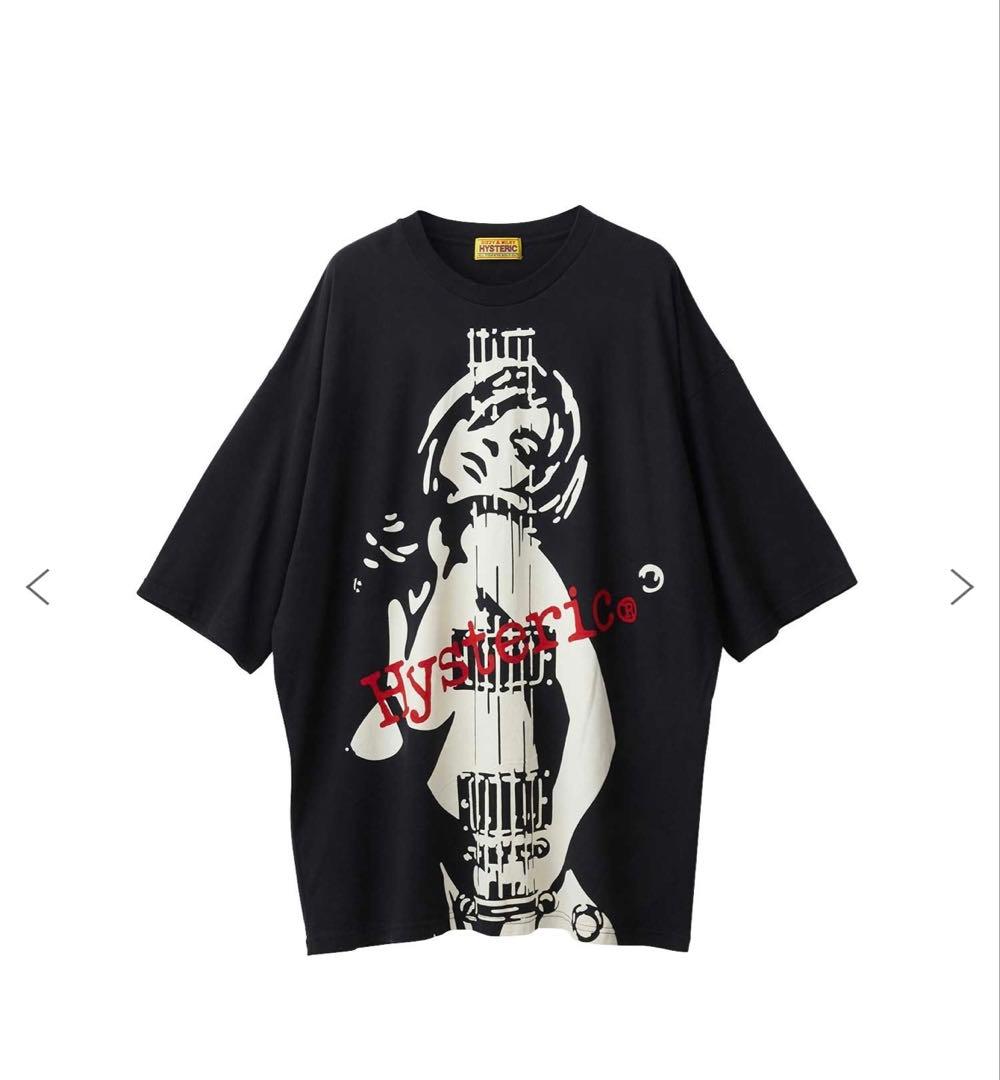 ヒステリックグラマー ギターガールプリント ワンピース BLACK