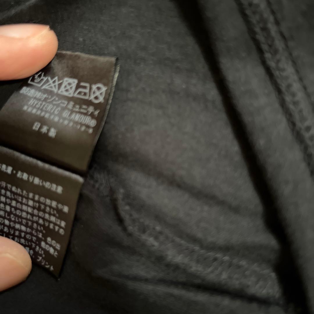 ヒステリックグラマー ギターガールプリント ワンピース BLACK