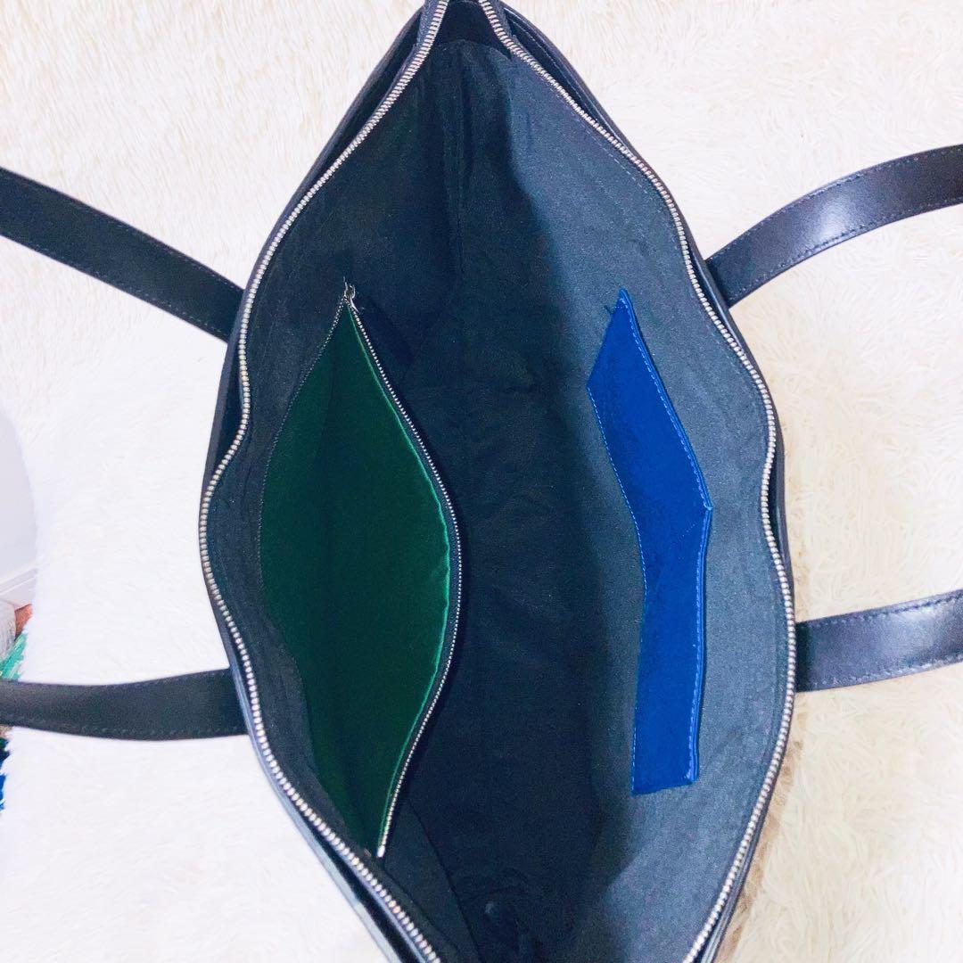 極美品✨ ポールスミス トートバッグ ブラック レザー