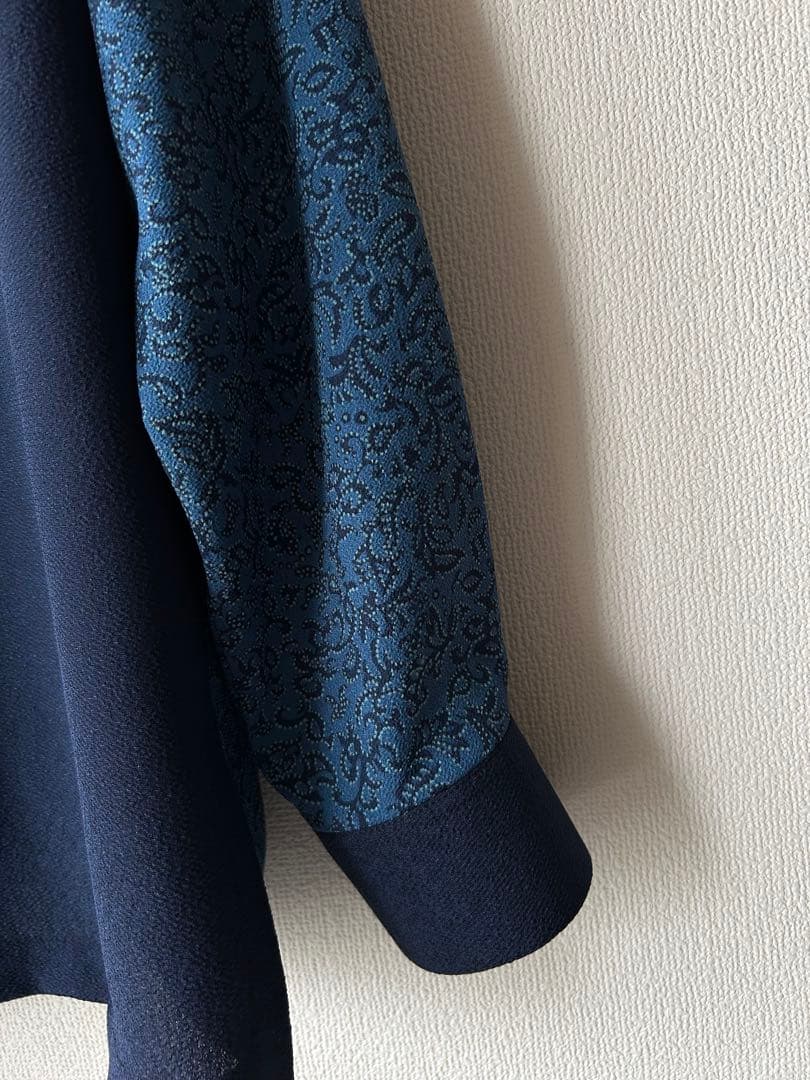 手作りのポリエステル縮緬反物生地メンズかりゆしウェアLLサイズ