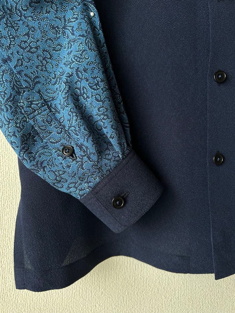 手作りのポリエステル縮緬反物生地メンズかりゆしウェアLLサイズ