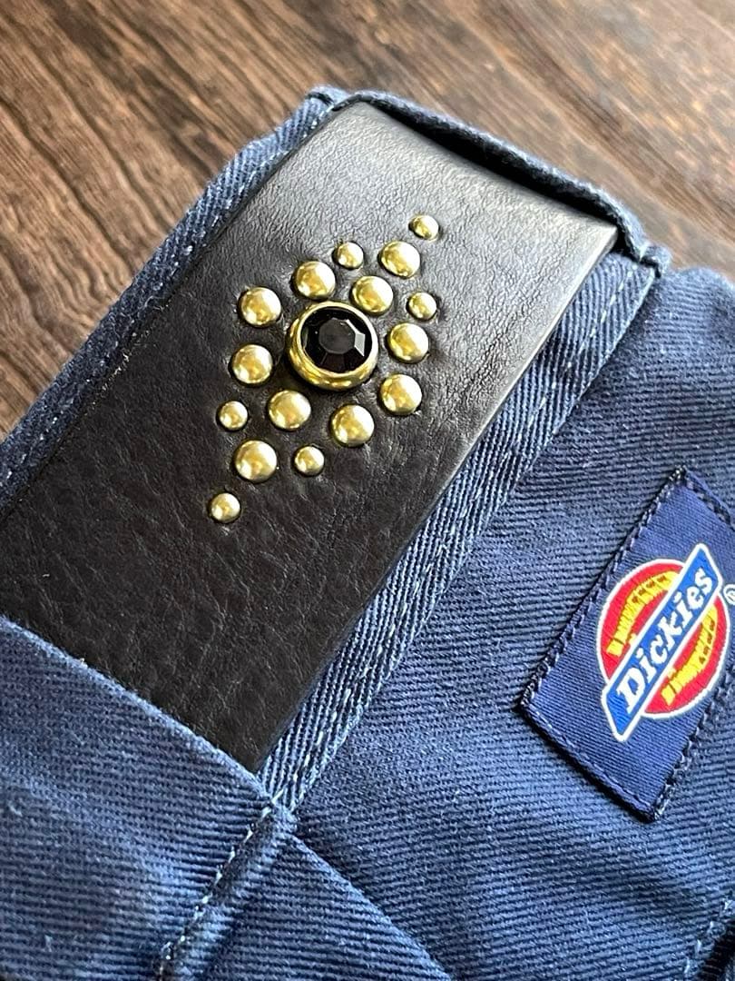 ディッキーズ874専用スタッズベルト　シボ　真鍮　HTC CALEE