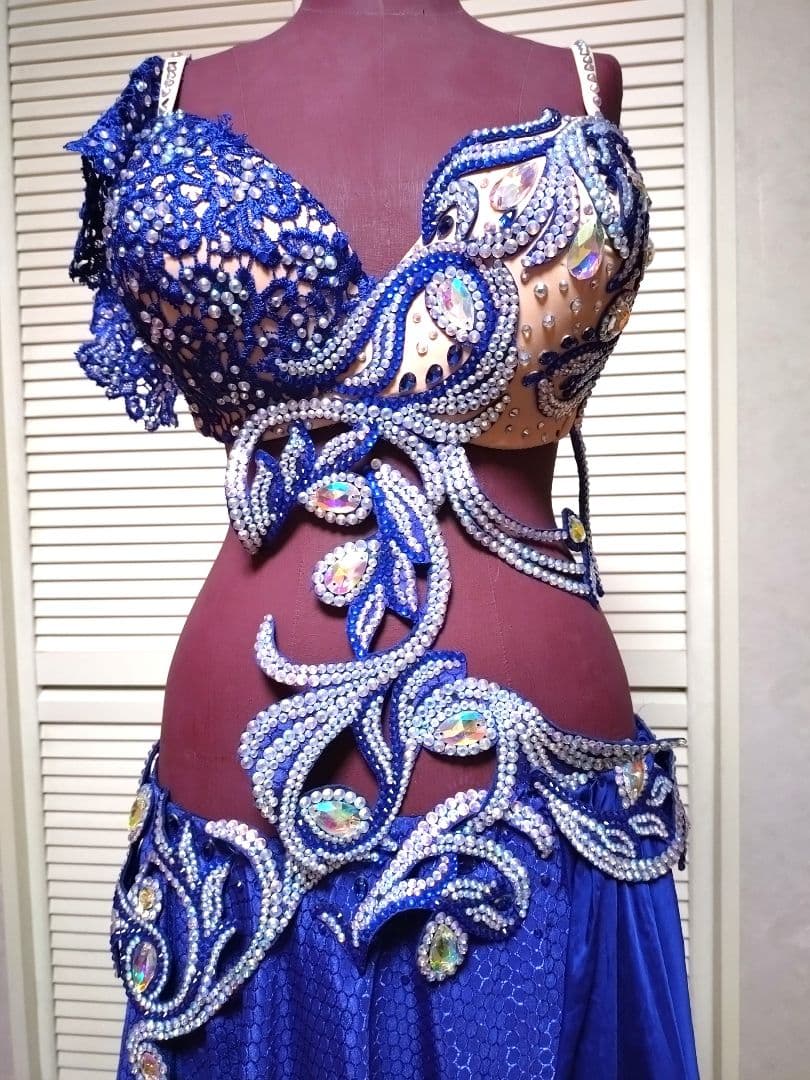 ベリーダンス衣装 ブルー