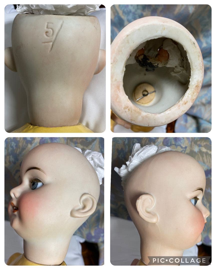 スリープアイ　アンティーク　ビスクドール