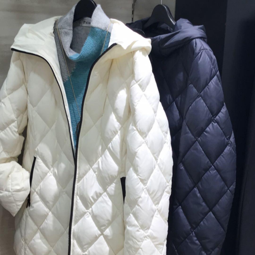 ★おすすめ★seninon ホワイト　フェザー　ダウンコート　ダルファイン