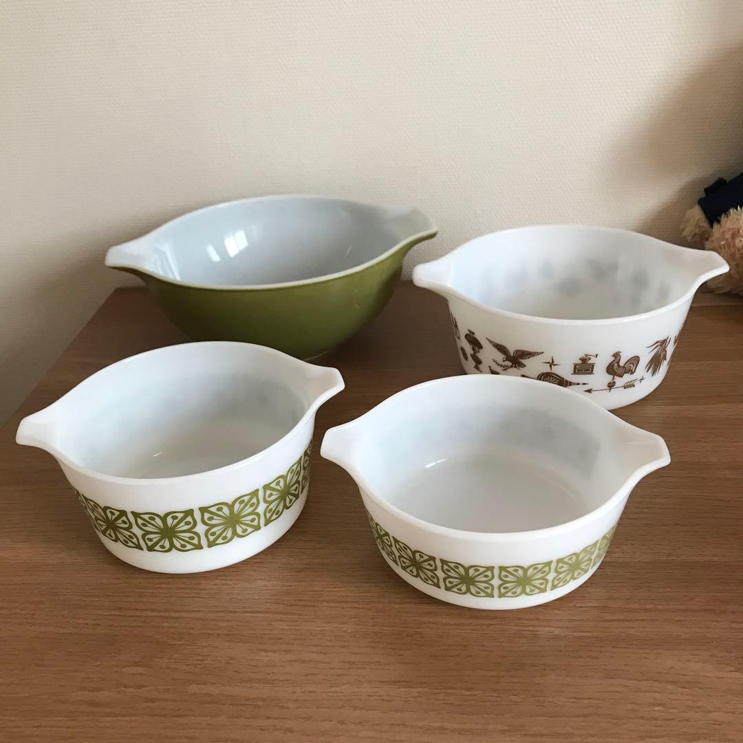 オールドパイレックス　パイレックス　ボウル　キャセロール　ミキシングボウル