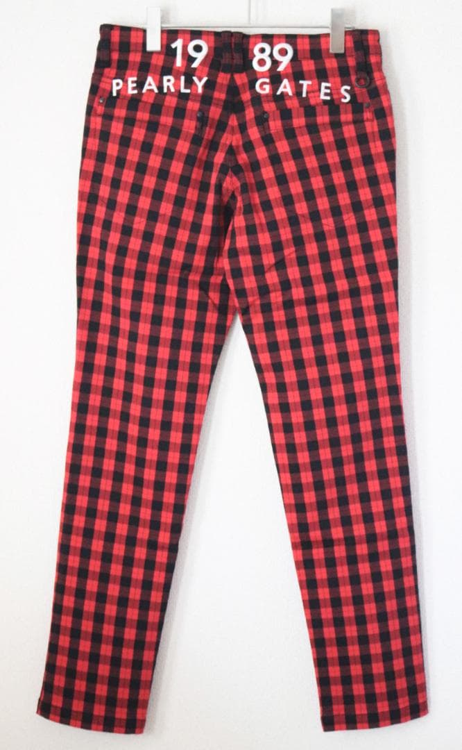 新品【パーリーゲイツ】ロゴ刺繍 ハイパーストレッチ ゴルフパンツ 4(w78 )