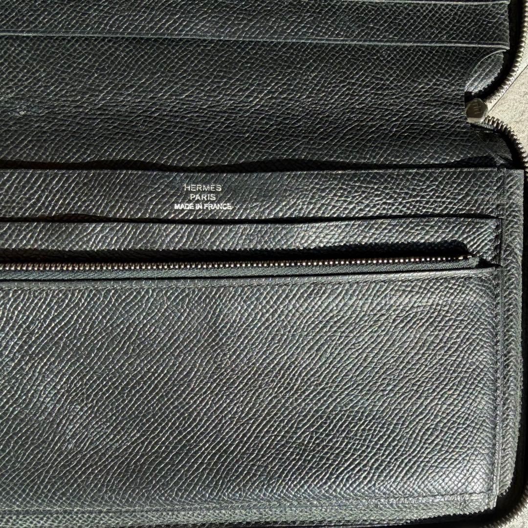 HERMES ブラック レザー 長財布