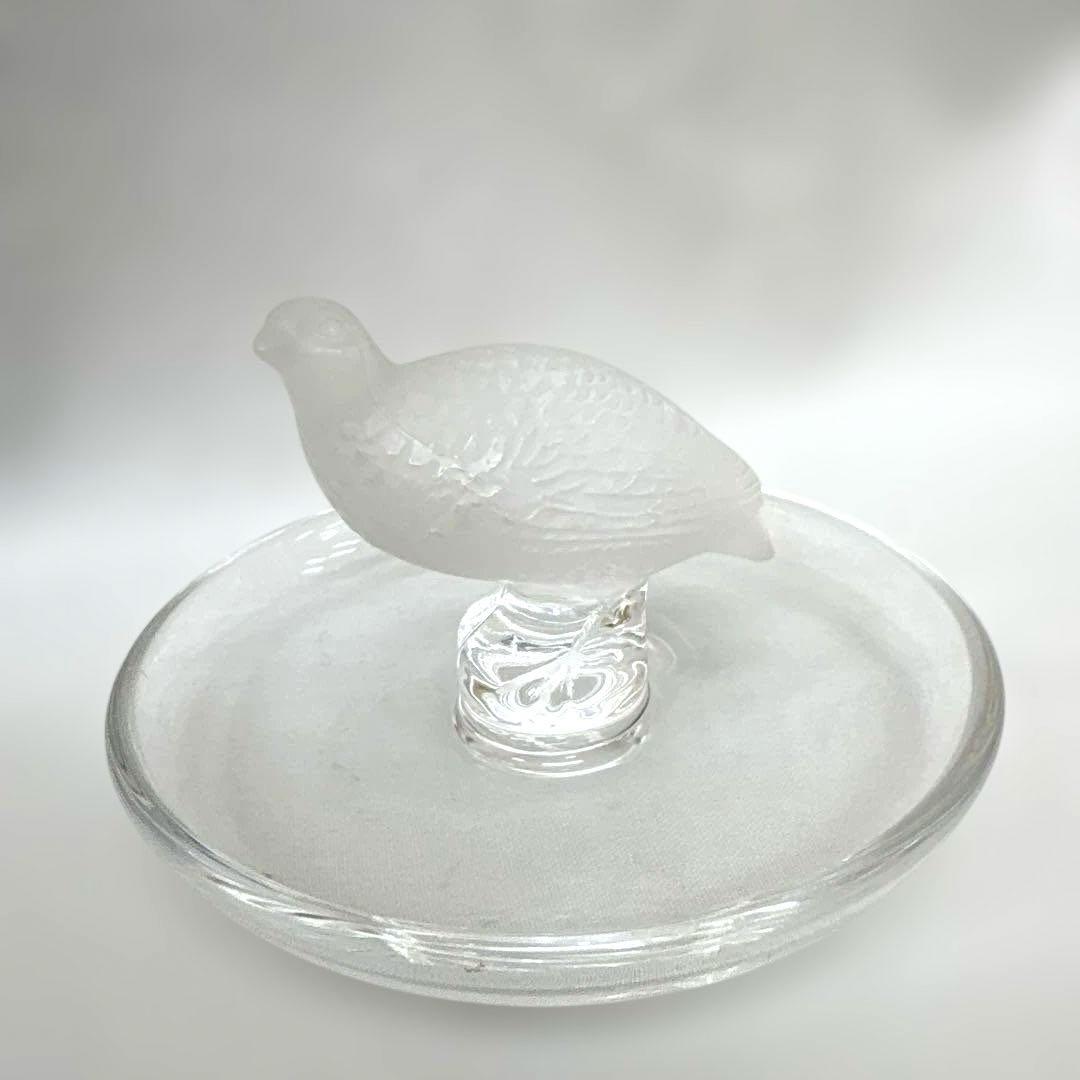 ラリック　うずらのリングトレイ　ピントレイ