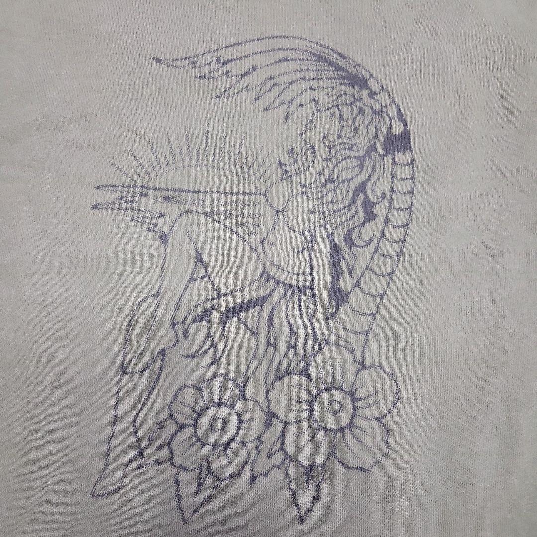 STUSSY タンクトップ カーキ 染み込みプリント USA製 ビンテージ