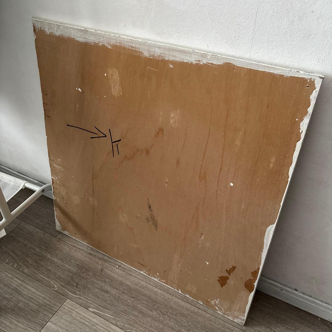 【木製】正方形 大型ウォールミラー アンティーク　ヴィンテージ