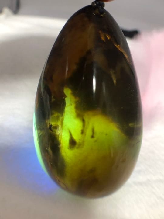 琥珀 植物入り アンバー 琥珀ネックレス 天然石 プレゼント