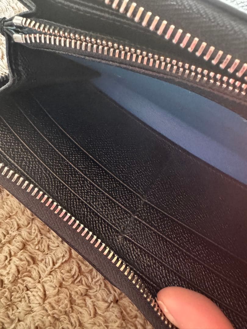 BVLGARIブルガリ 長財布　サークルロゴ ラウンドファフナー ブラック