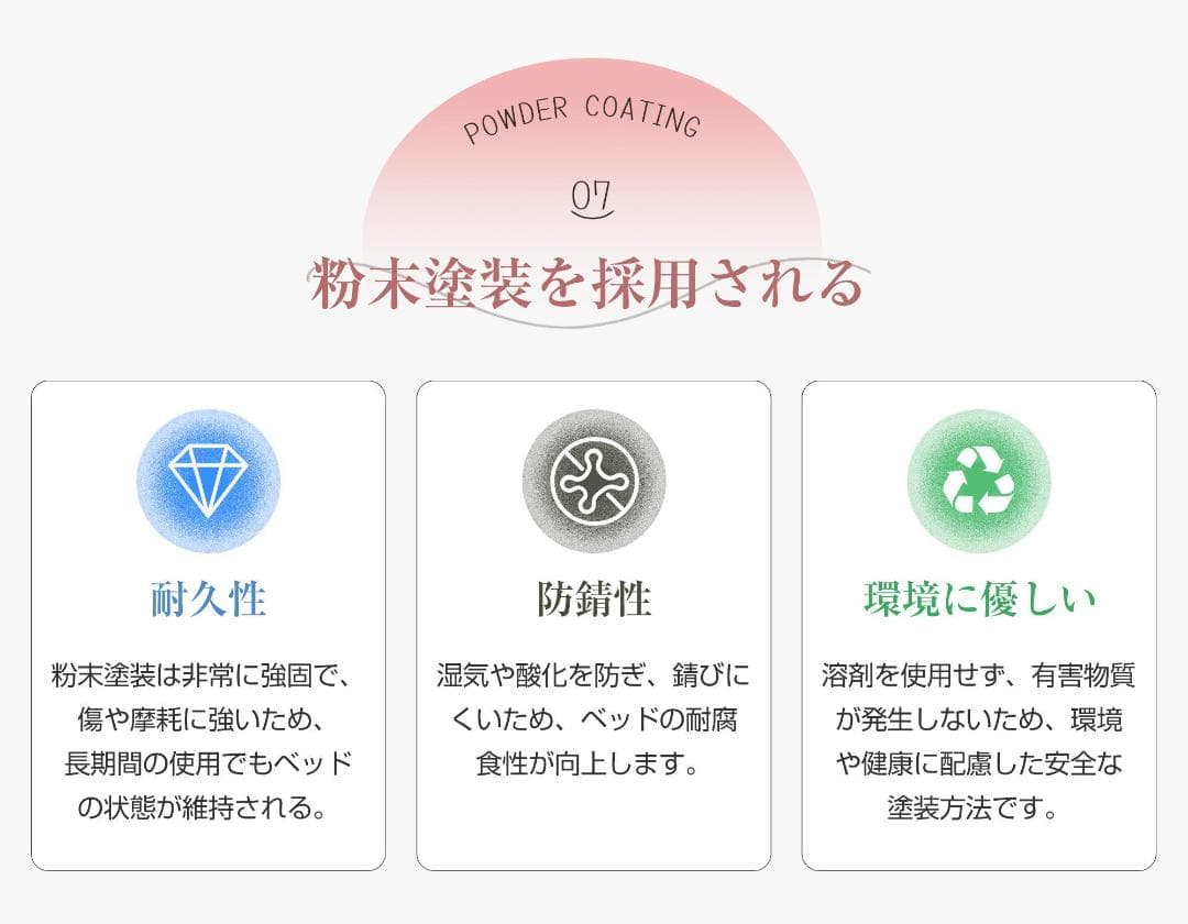 赤字価格！ロフトベッド シングル スチールネット・移動型デスク付き　WHITE