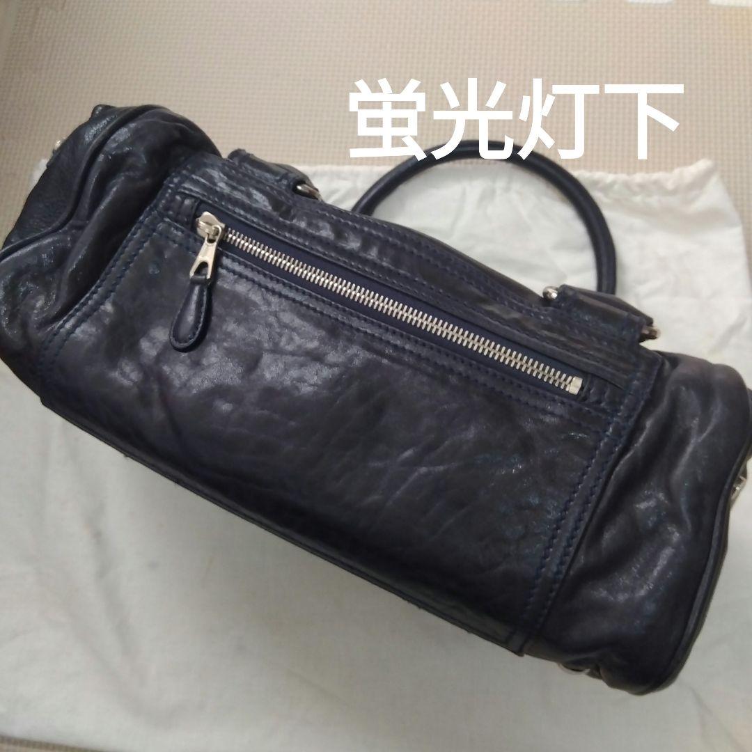 バレンシアガ　ホイッスル　ボストンバッグ　レザー　イタリア製