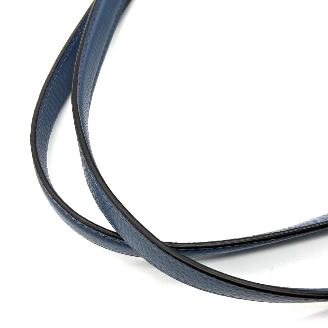 【極上美品】正規店購入 フルラ レザー トートバッグ 肩掛け 大容量 綺麗 青系