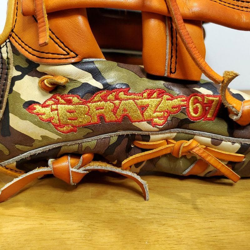 ZETT 支給品 ブラゼル 阪神 T-67 日本製 佐藤印 ゼット 硬式グローブ