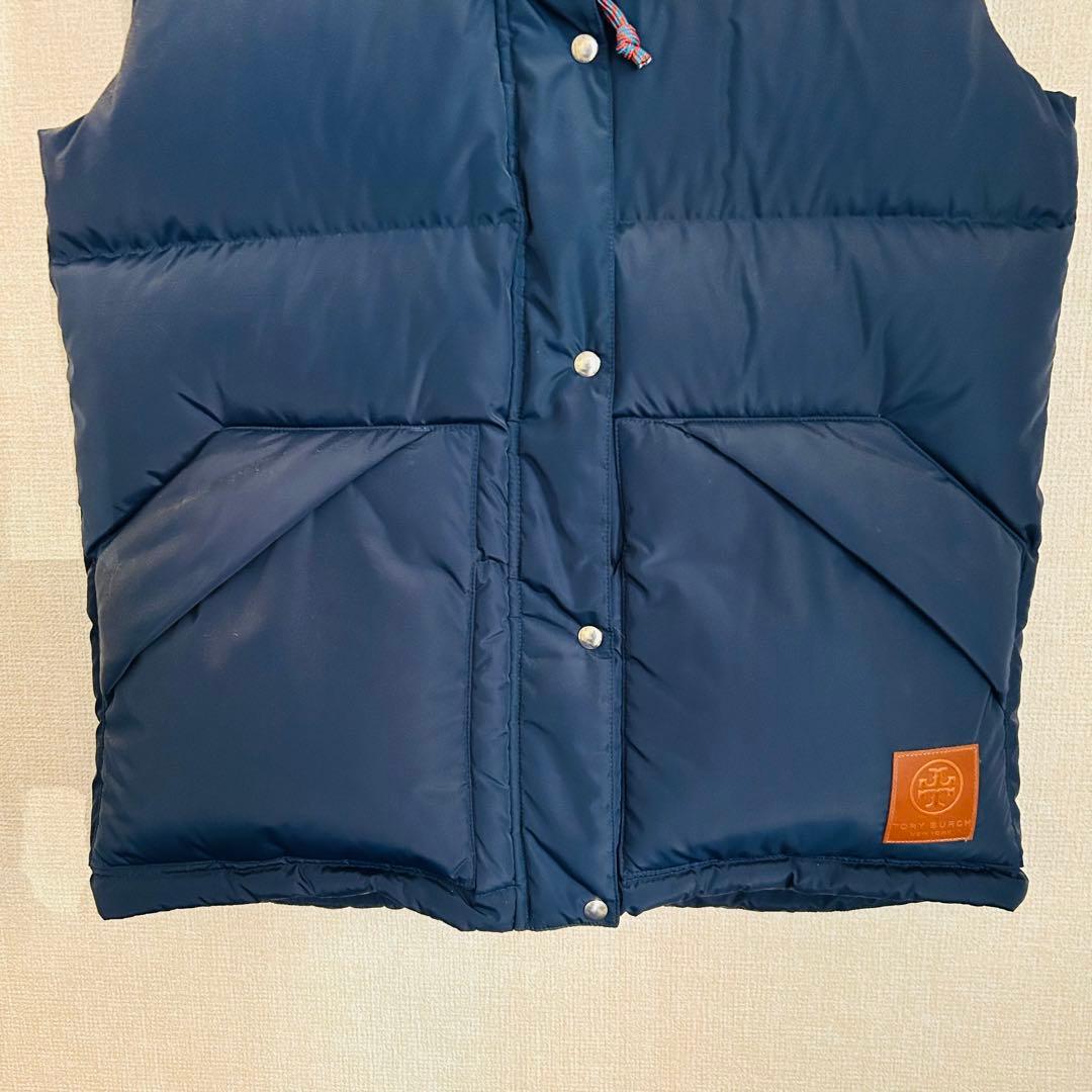 【未使用品】ToryBurch トリーバーチ　ダウン　ベスト　ネイビー　ボルドー