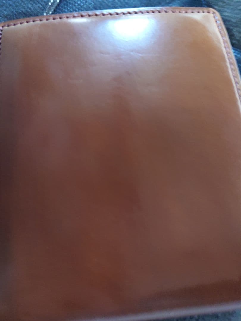 Flathority 二つ折り財布 シェルコードバン　バーボン