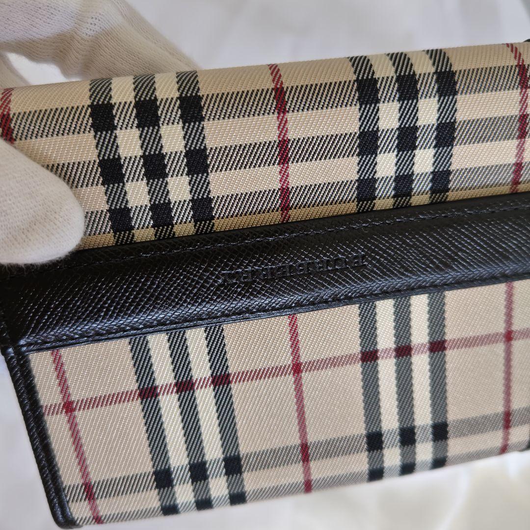 未使用品級　BURBERRY LONDON 折り財布　ノバチェック