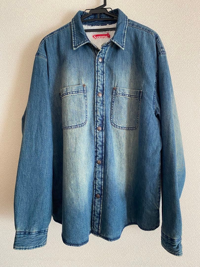 トップス supreme/Shearling Lined Denim Work Shirt