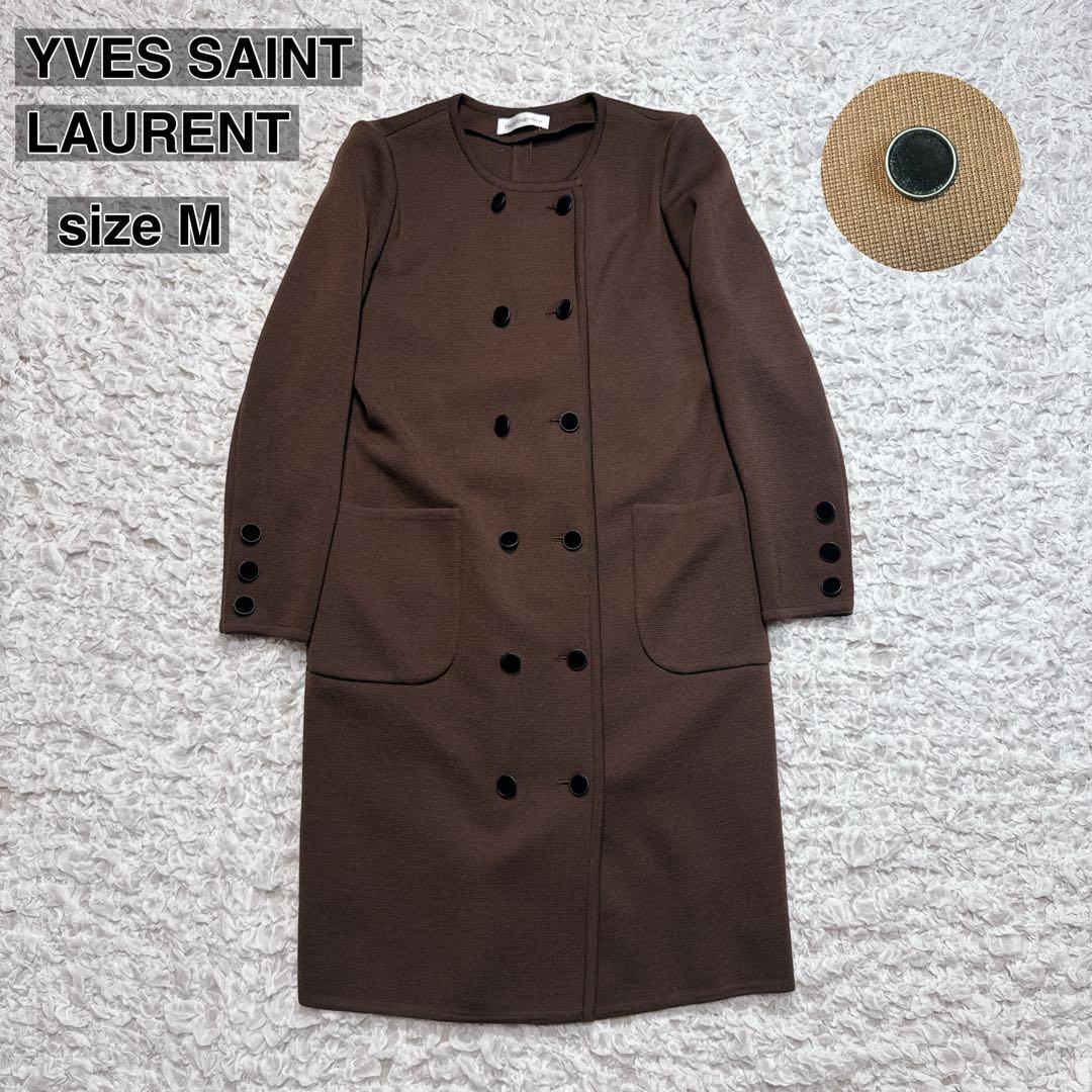 美品✨希少✨イヴサンローラン　ニット　ダブルブレスト ロングカーディガン