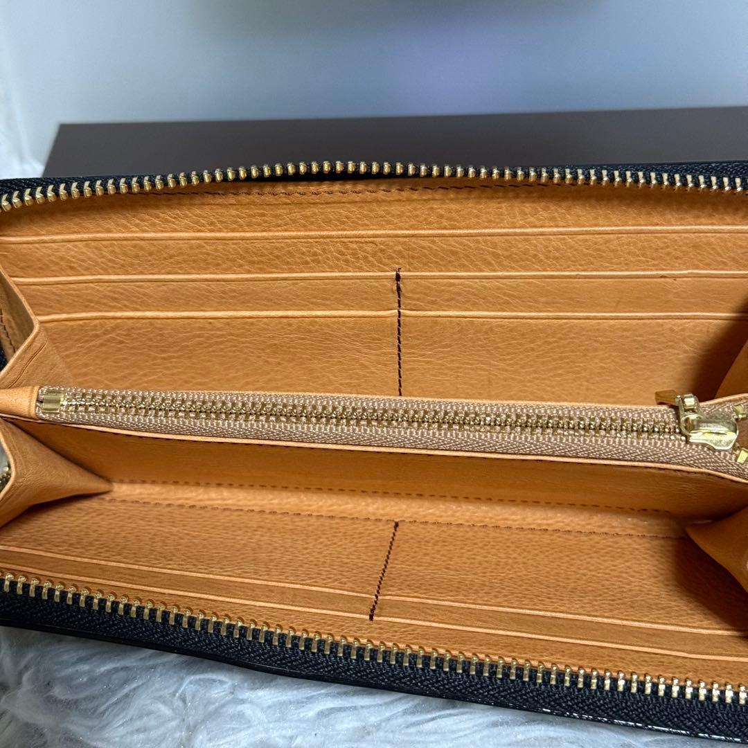 未使用級⭐️ココマイスター コードバン スカイスクレーパー　ラウンドジップ　黒