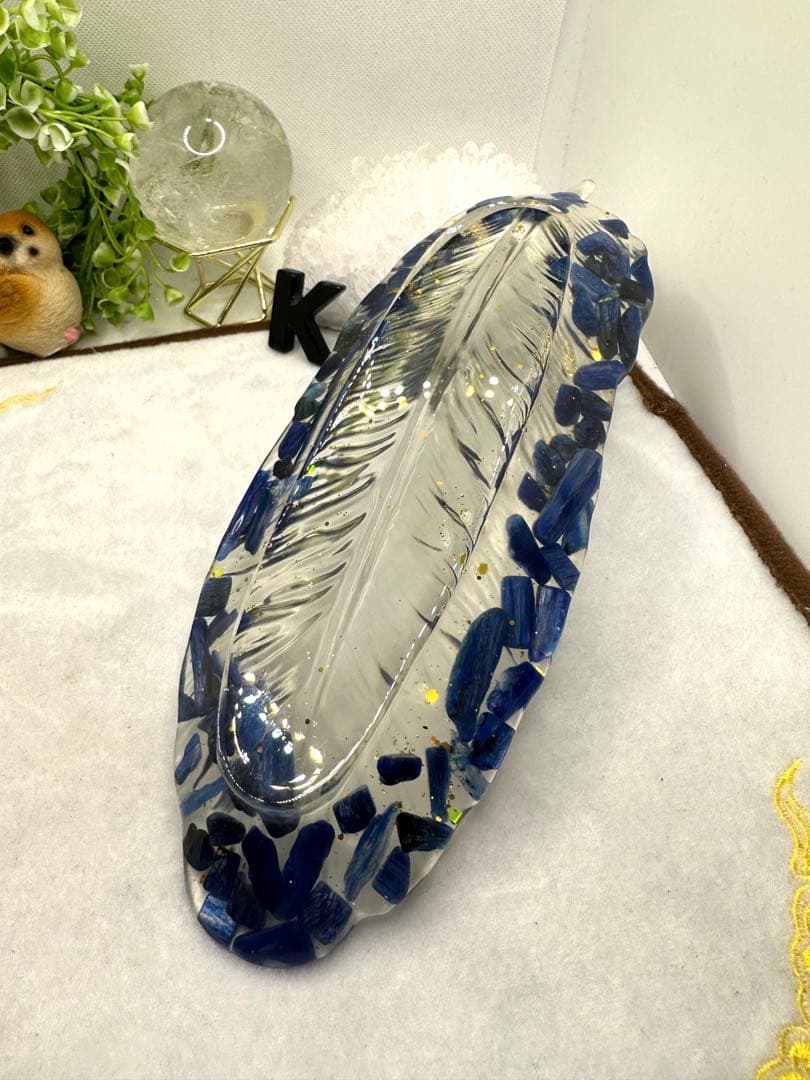 カイヤナイト羽のお皿♡♡フェザー♡No.253