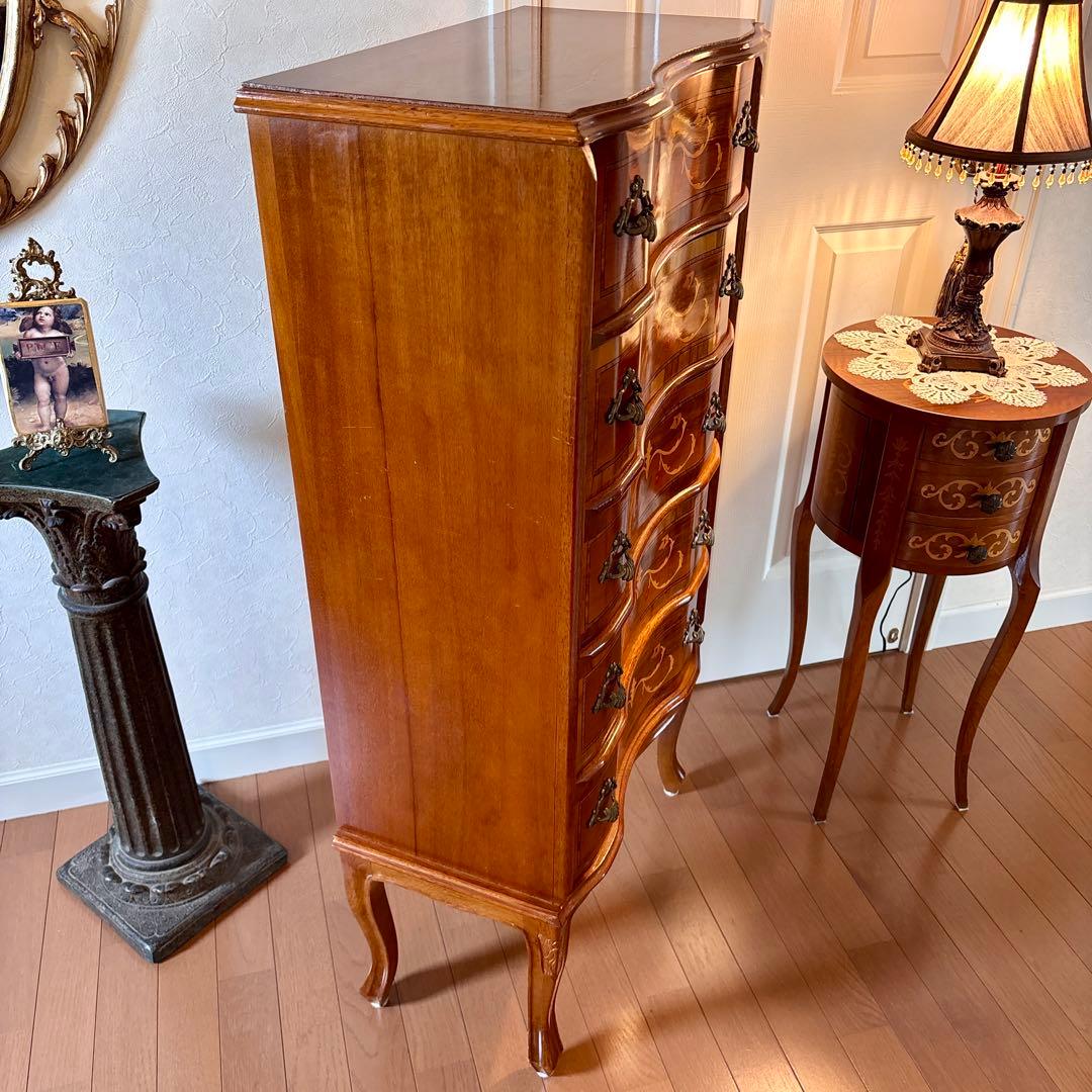 イタリア製 TAROCCO VACCARI猫足チェスト(家の置物と額絵はオマケ)