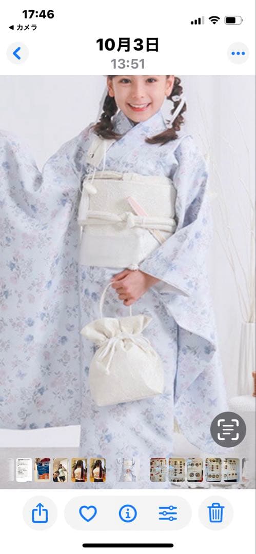 七五三　7歳　女の子 子供用着物フルセット