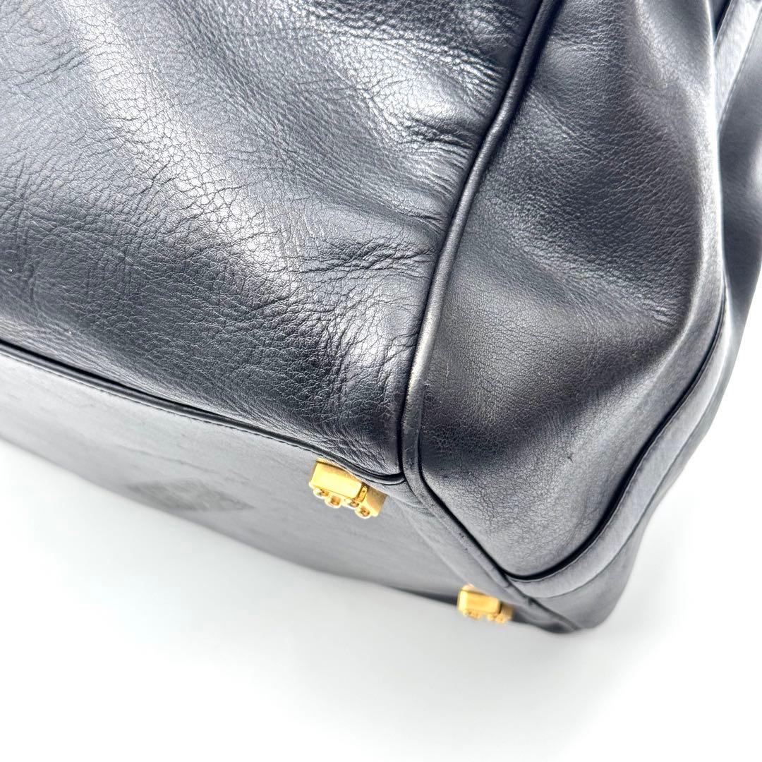 美品 ロエベ ボストンバッグ 2way アナグラム アマソナ50 大容量 黒