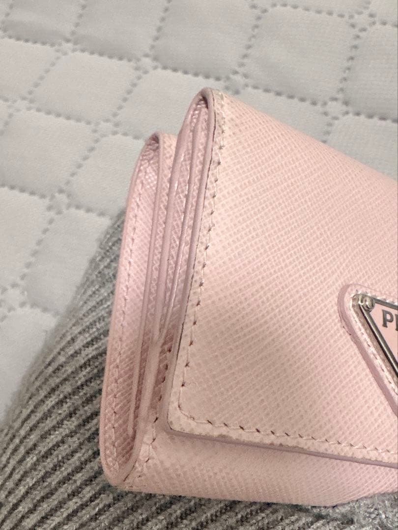 PRADA プラダ 三つ折り 財布 ウォレット ピンク