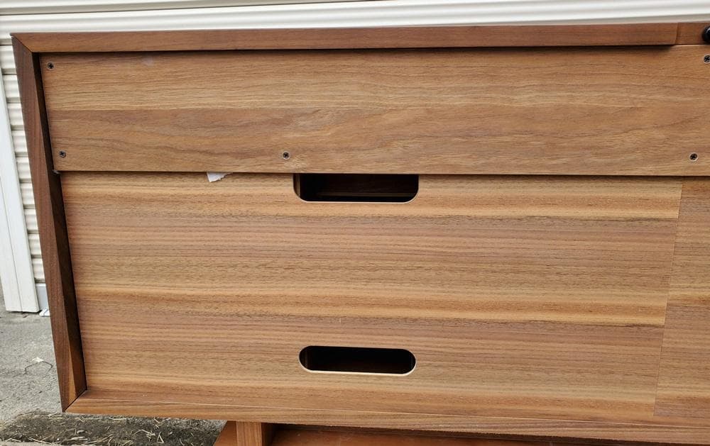 C134 美品！カリモク120幅　ソリッドボード（TV台）　QT4037R