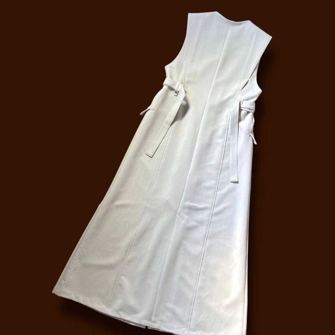 極美品 パブリックトウキョウ 25SS ベルテッドジレワンピース マキシ 洗える