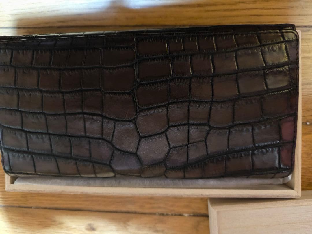 新品同様 桐箱入 定14万 クロコダイル ニロティカス 無双 多機能 長財布