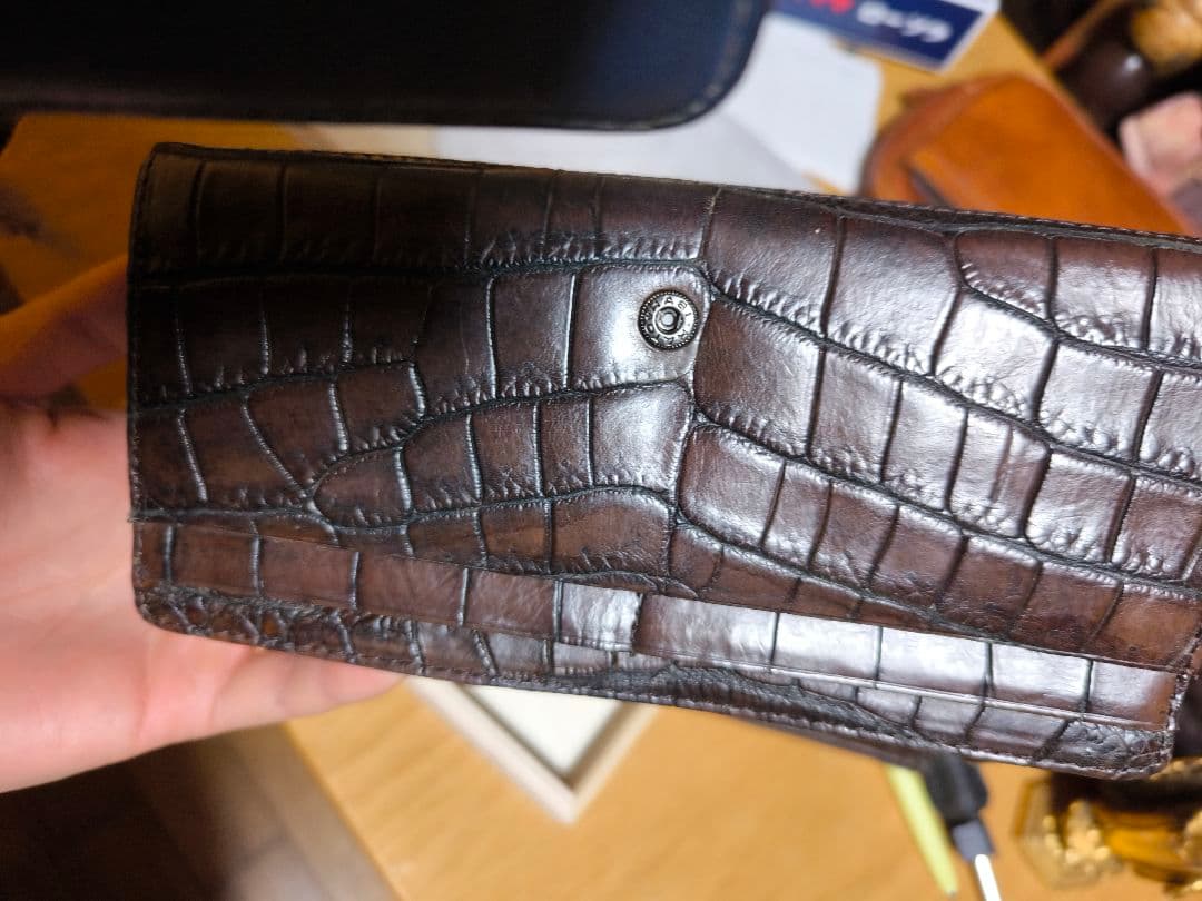 新品同様 桐箱入 定14万 クロコダイル ニロティカス 無双 多機能 長財布
