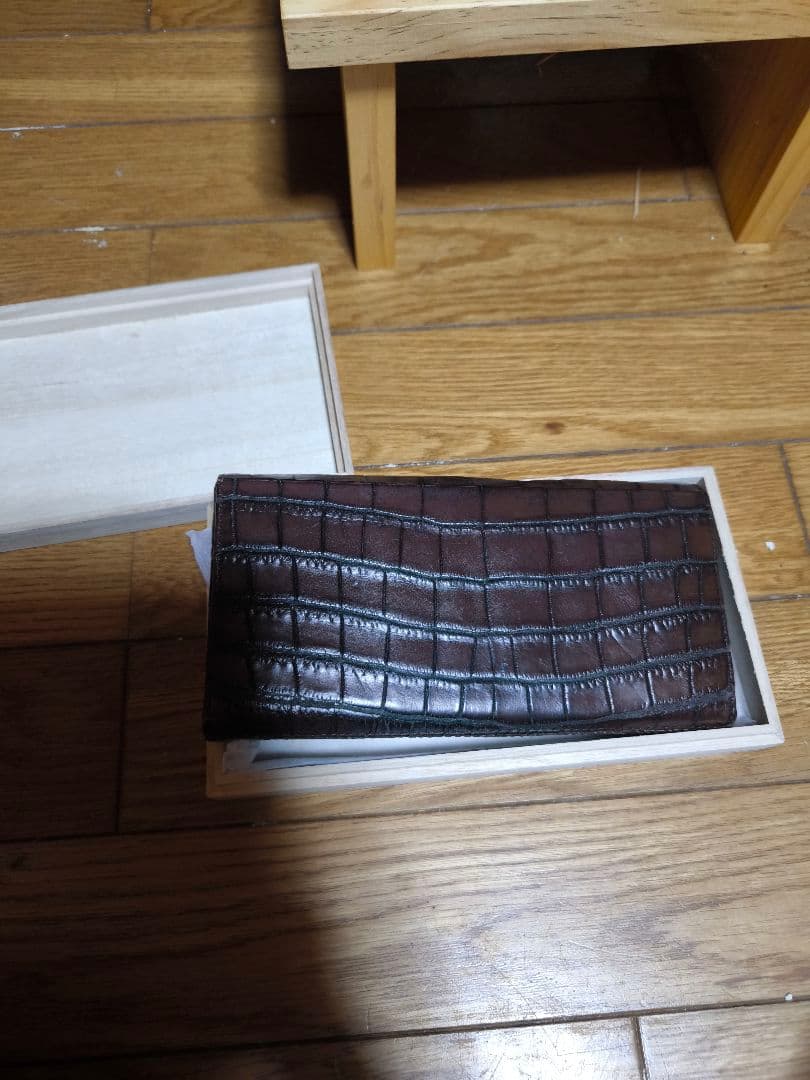 新品同様 桐箱入 定14万 クロコダイル ニロティカス 無双 多機能 長財布