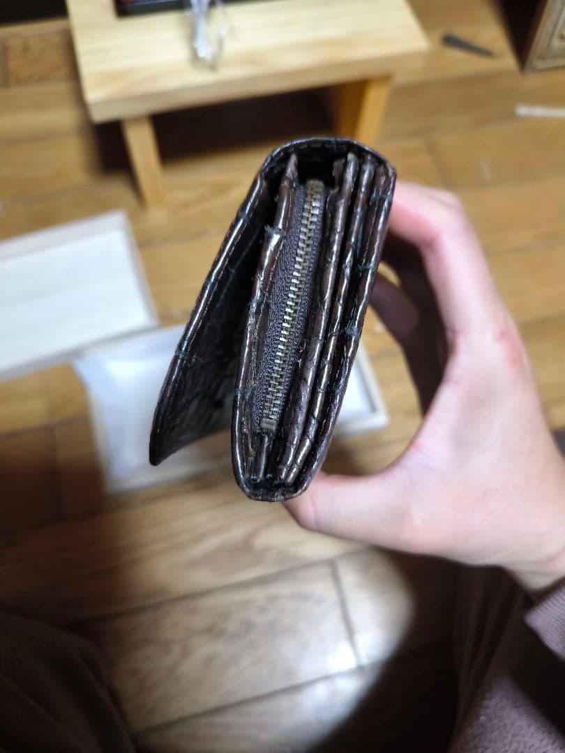 新品同様 桐箱入 定14万 クロコダイル ニロティカス 無双 多機能 長財布