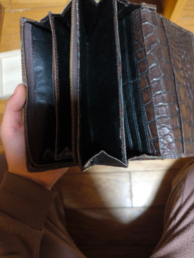 新品同様 桐箱入 定14万 クロコダイル ニロティカス 無双 多機能 長財布
