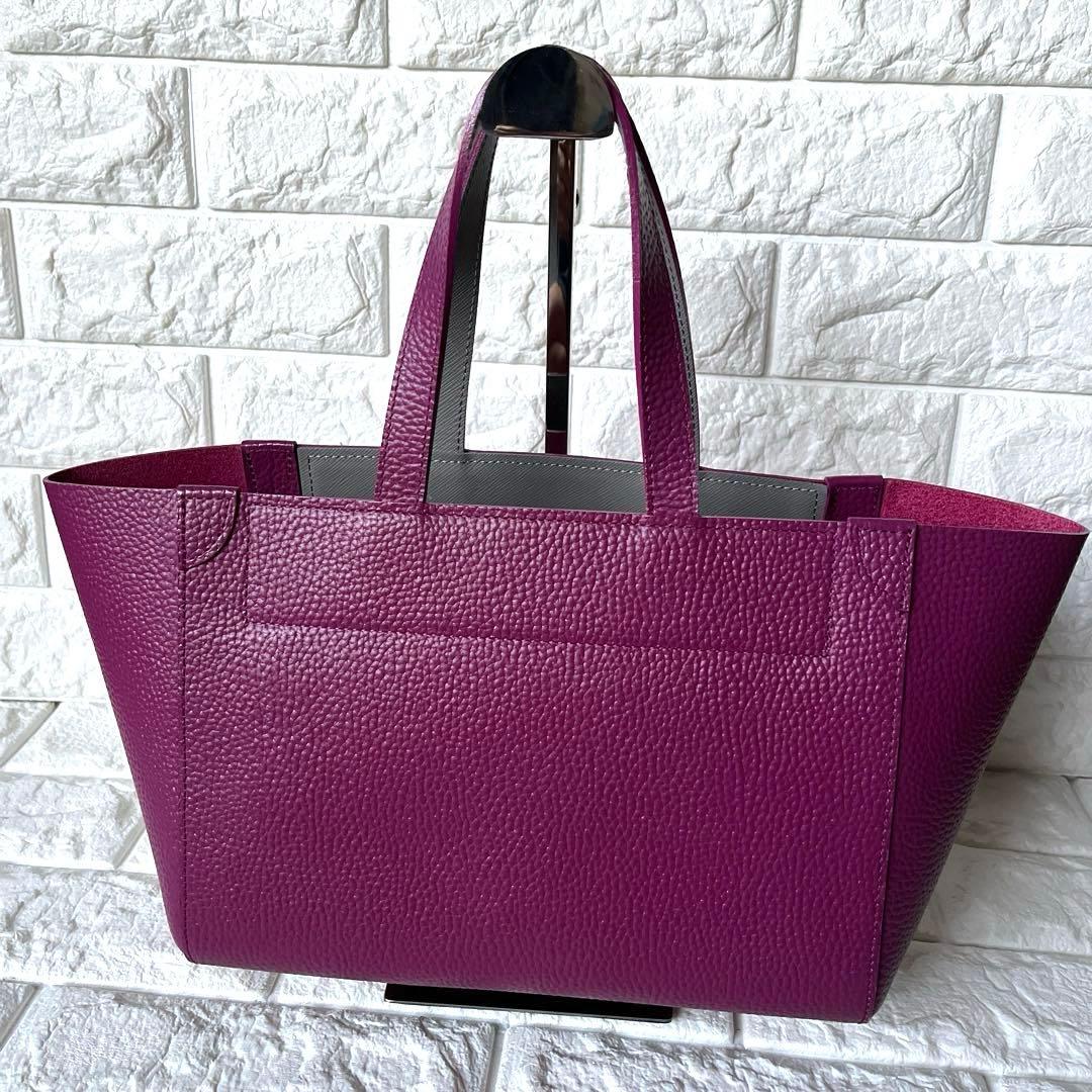 キキララA.D.M.J. トートバッグ 逆台形 パープルシボ革 トート