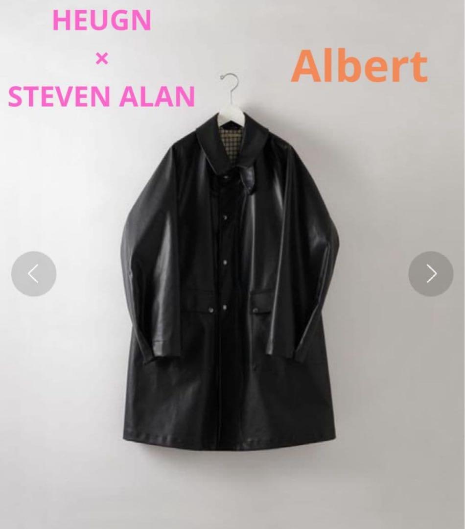 HEUGN × STEVEN ALAN ステンカラーコート ブラック