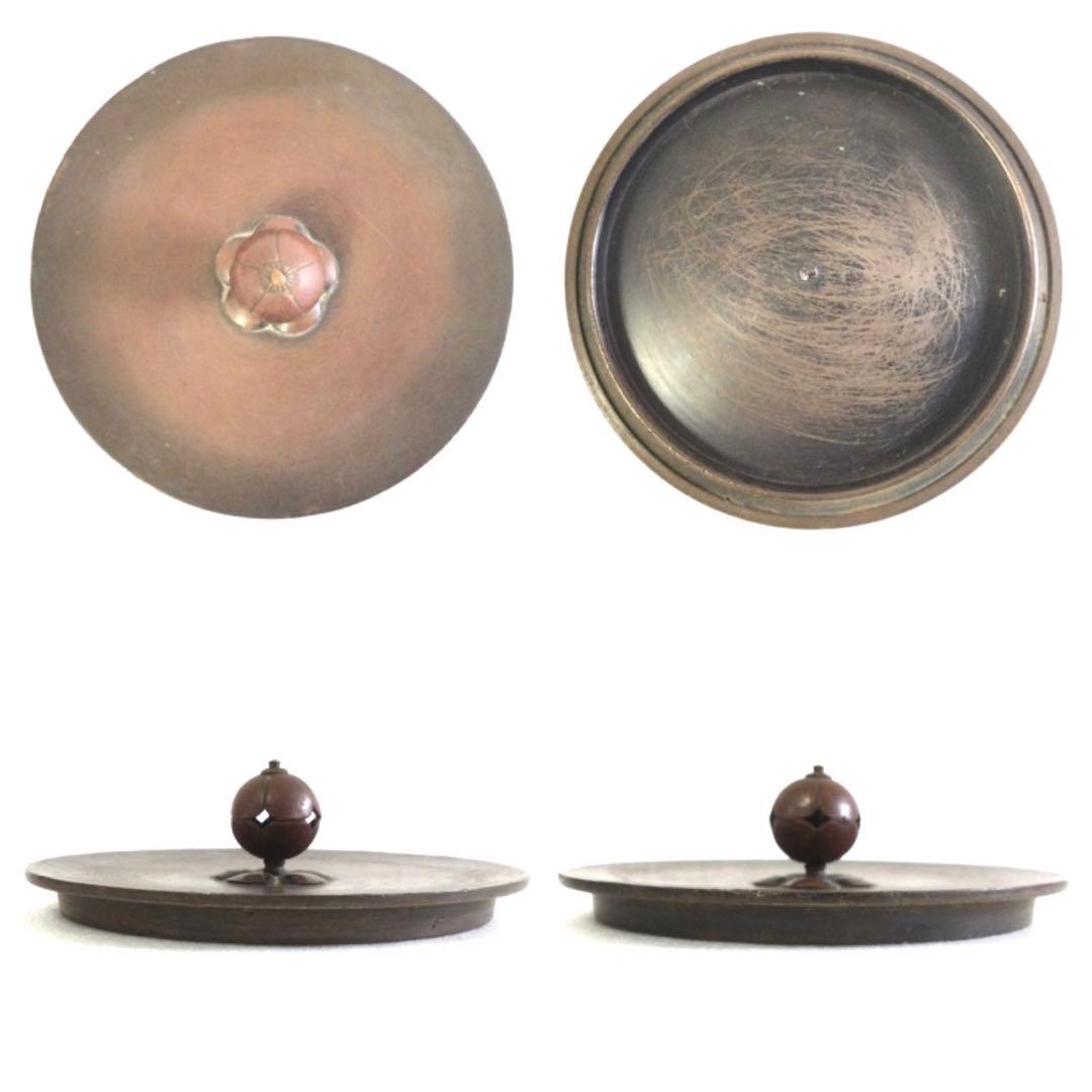 茶釜 富士釜 銘無し 銅蓋 釜環無し 茶道具 B883