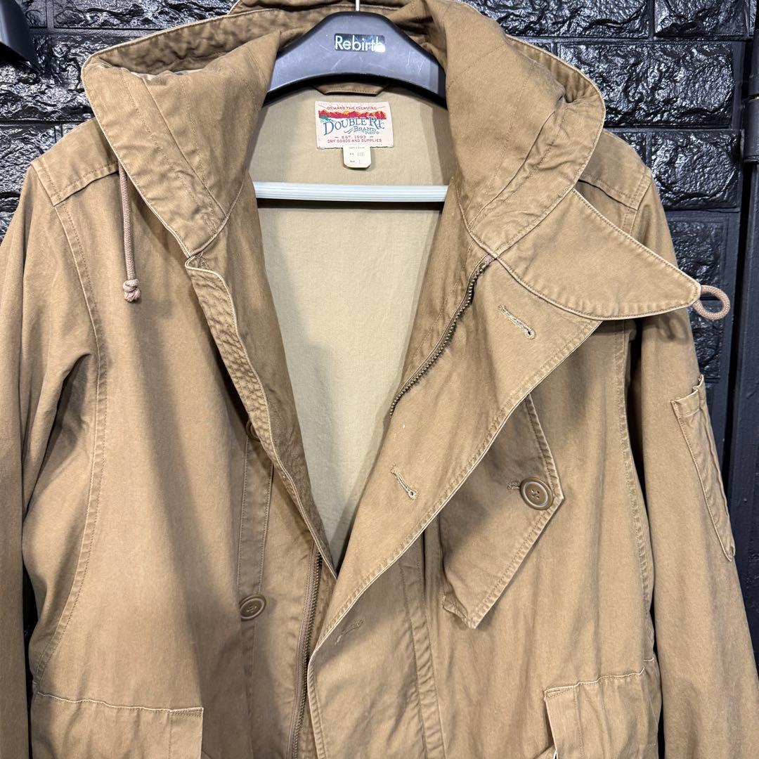 RRLコート 美品 ユーズド加工 サイズL トレンチ ワーク ミリタリー