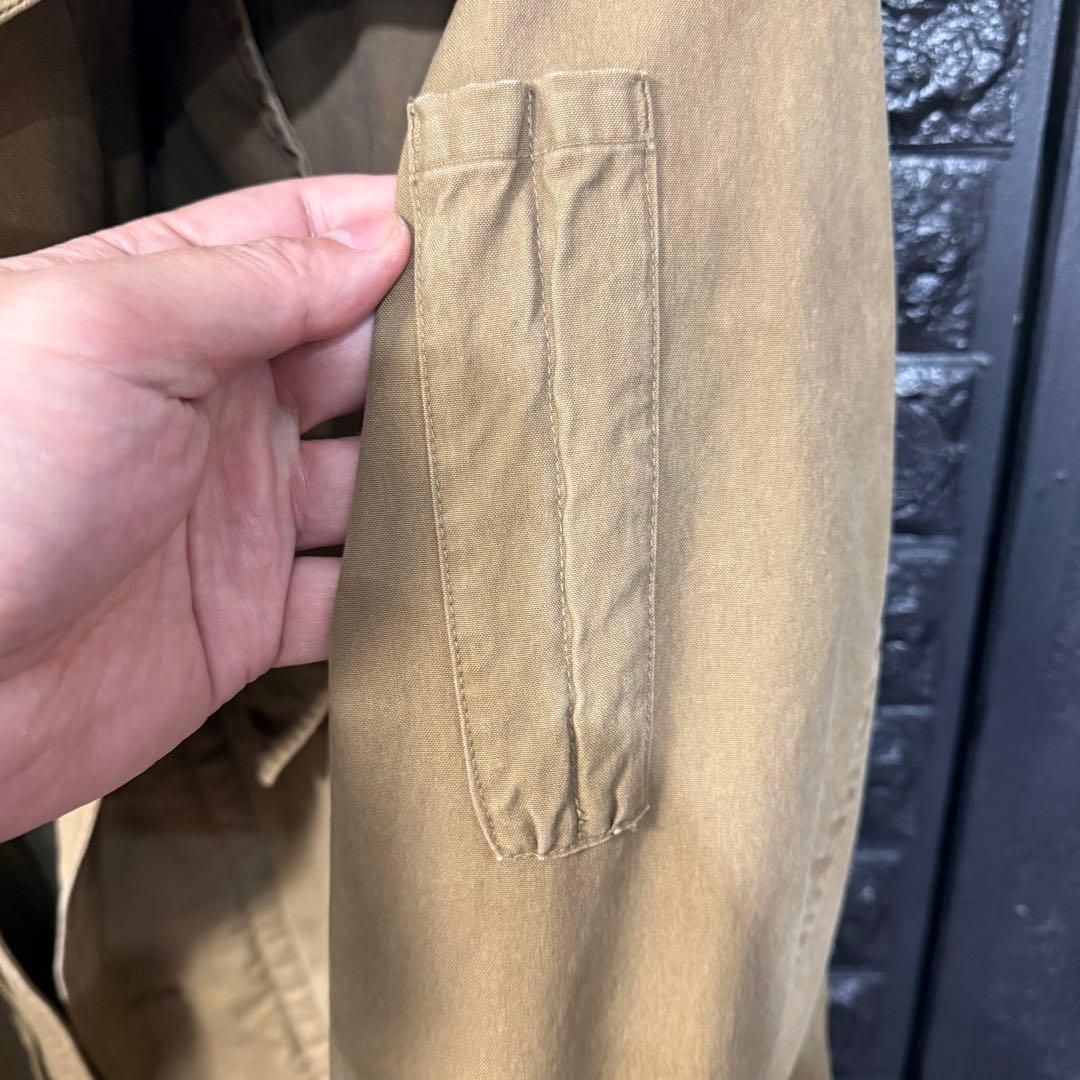 RRLコート 美品 ユーズド加工 サイズL トレンチ ワーク ミリタリー