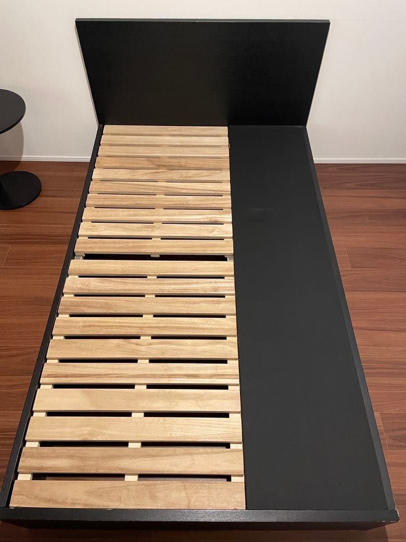 大塚家具　組み立て式　セミダブルベッド 引き出し収納付き