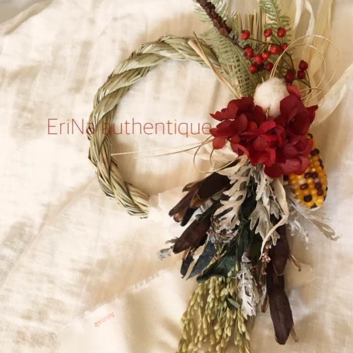 48 しめ縄 しめ飾り 正月飾り ドライフラワースワッグインテリア雑貨