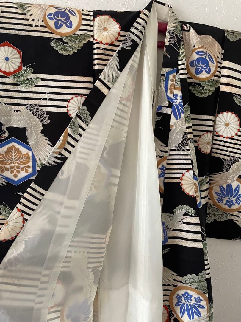 七五三　3歳　男の子　お着物と総絞りの被布コーデセット
