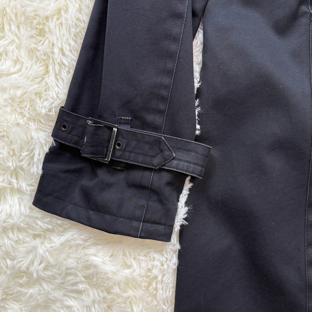 美品 ブラックレーベルクレストブリッジ シングルトレンチコート ライナー付 L