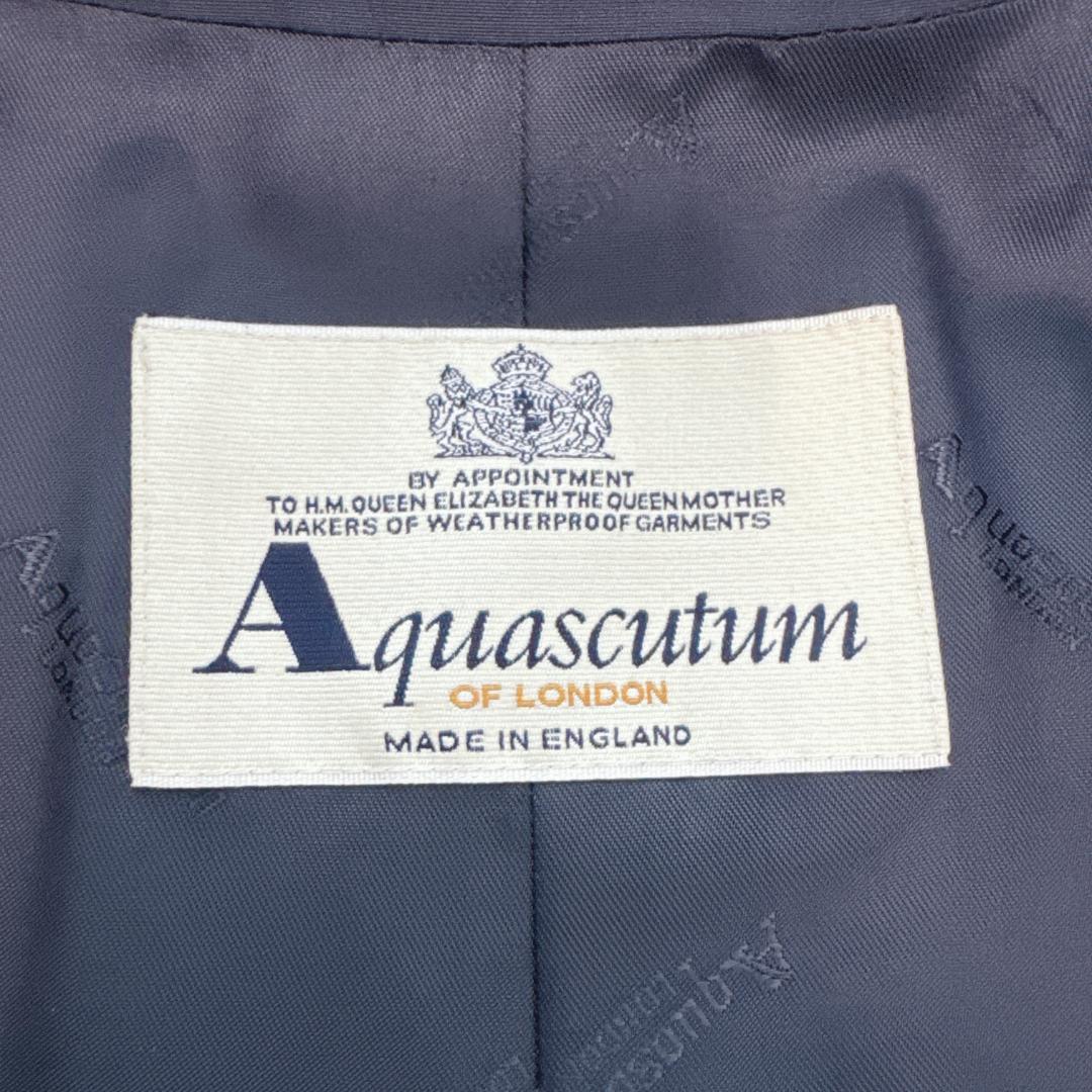 美品⭐️アクアスキュータム ピュアシルクコート ヴィンテージ イングランド L
